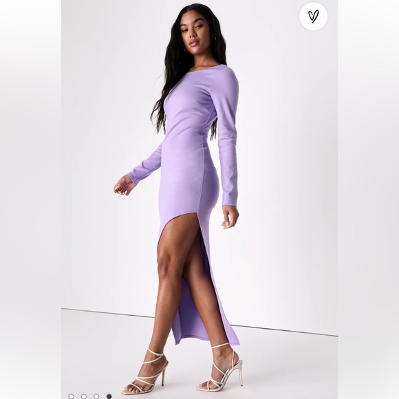 Lulus Dreaming About You Lilac Long Sleeve Maxi Dress - Picture 2 of 3